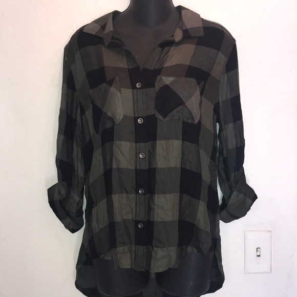 NWT Women's Rock & Republic Drapey Roll Cuff Shirt - Picture 1 of 7